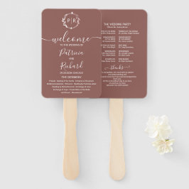 Leque de Mão para Programa de Casamento em Terraco