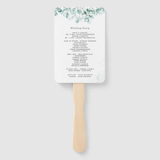 Leque de mão para programas de casamento com eucal