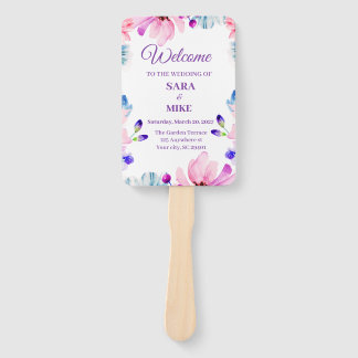 Leque de mão personalizado com agenda de casamento