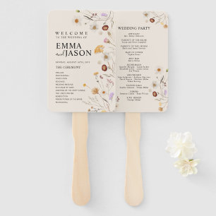 Leque de programa de casamento Boho, programa de c