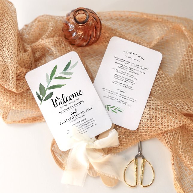 Leque de Programa de Casamento com Vegetação em Aq (Criador carregado)