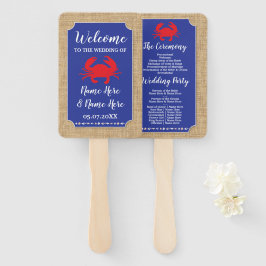 Leque de Programa de Casamento de Boil de Carangue