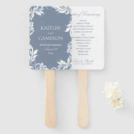 Leque de Programa de Casamento Elegante | Folhas |