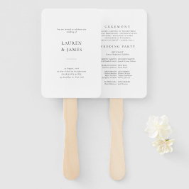 Leque de Programa de Casamento Formal Moderno Clás