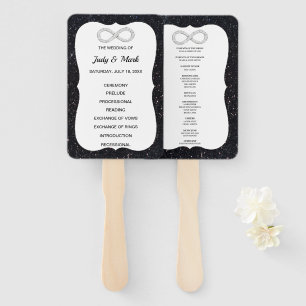 Leque de Programa de Casamento Infinito com Diaman