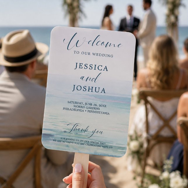 Leque de Programa de Casamento na Praia (Criador carregado)