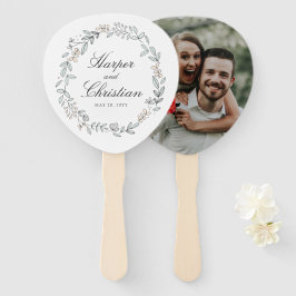 Leque Delicate Floral e Photo Wedding