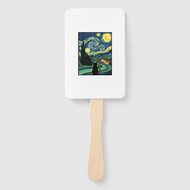 Leque Desenho de Camisa Vetorial de Paisagem Noturna de  (Frente)