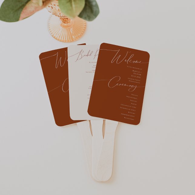 Leque Deserto Whimsic | Programa de Casamento Terracotta (Criador carregado)