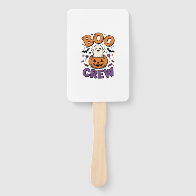 Leque Design de Camisa de Halloween Abóbora Fantasma Fof (Frente)