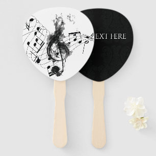 Leque Design luxuoso da nota da música
