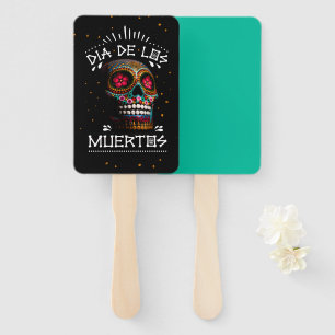 Leque Dia Mexicano do Morto Skeleton Art Death Art