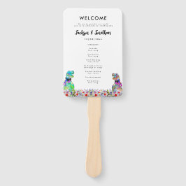 Leque Dinosaur 2 Grooms Gay Wedding Day Program