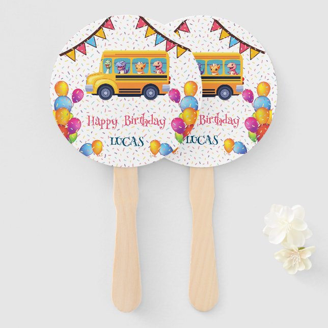 Leque Dinossauro Engraçado De Volta Ao Aniversário Do Ôn (Frente e Verso)