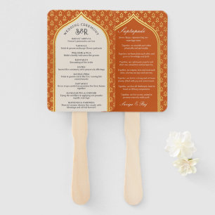 Leque do Programa de Casamento Hindu Indiano Sapta