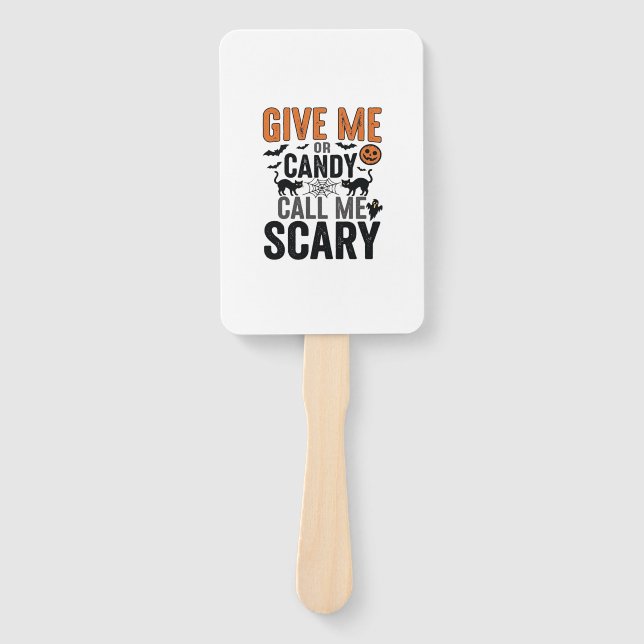 Leque Doce de Halloween ou Me Chame de Assustador Gráfic (Frente)