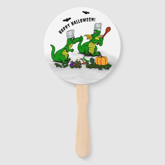 Leque Dragões - Feliz Halloween! Hoje eu cozinho (Frente)