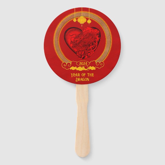 Leque Dragon Heart, ano do dragão (Frente)