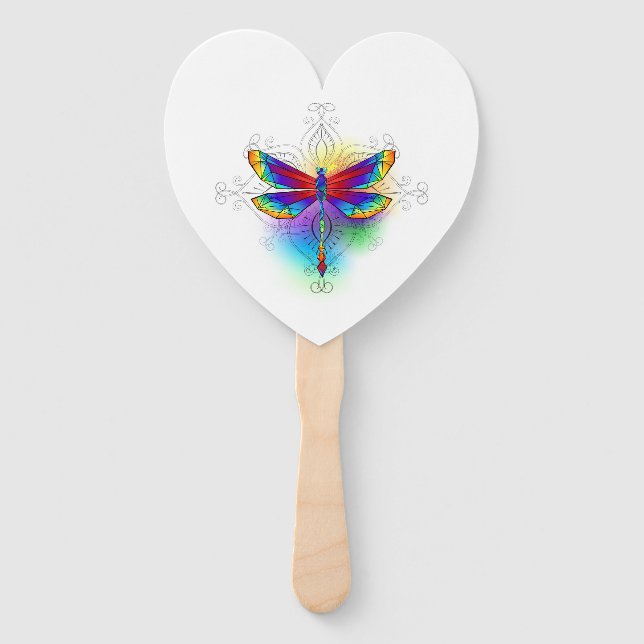 Leque Dragonfly Poligonal (Frente)