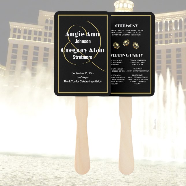 Leque Dramática Cerimônia Dourada Elegante de Las Vegas (Criador carregado)