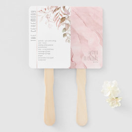 Leque Dreamy Foliage Wedding Ceremony Blush Pink ID817
