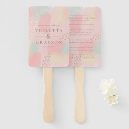 Leque Dreamy Pastel Modern Art Obrigado Casamento