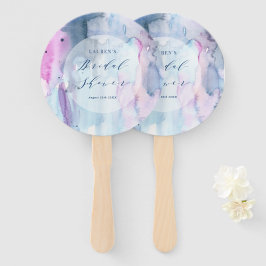 Leque Dreamy Spring Watercolor Bridal Shower Hand Fans
