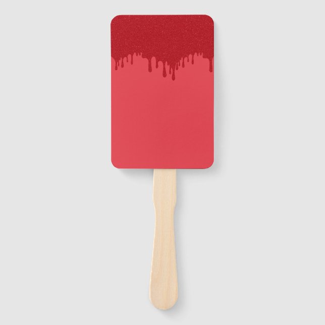 Leque Drip Tomato Red Custom Fans - Conjunto de 10 (Frente)