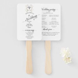 Leque Dusky Wildflower Monograma Crest Casamento