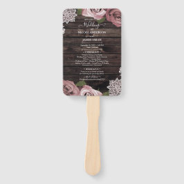 Leque Dusty Rose Floral Rosas Rustic Madeira Renda Casam