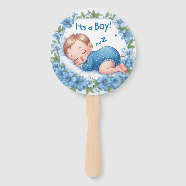 Leque É um Chuvinha de Bebê Menino  (Frente)