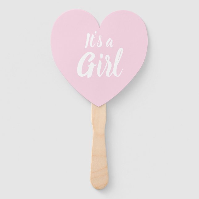 Leque É uma Garota, rosa claro, revelação de gênero (Frente)