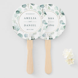 Leque Eetal Eucalyptus Dourado Frame Greenery Casamento