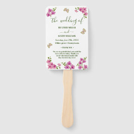 Leque Elegant Delicate Purple Orchids Wedding Program