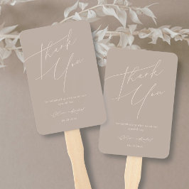 Leque Elegant Dusty Rose Wedding Thank You Hand Fan