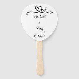 Leque Elegant Personalized White wedding 