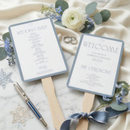 Leque Elegant Welcome Wedding Ceremony Fan Program