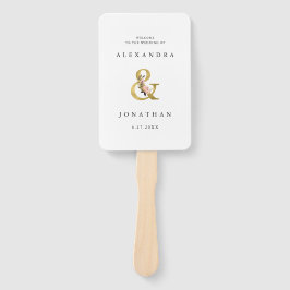 Leque Elegante Ampersand | Boas-vindas ao Casamento Dour