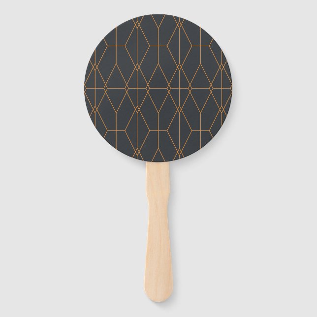 Leque Elegante, chic, simples, luxuosa arte de padrão de (Frente)