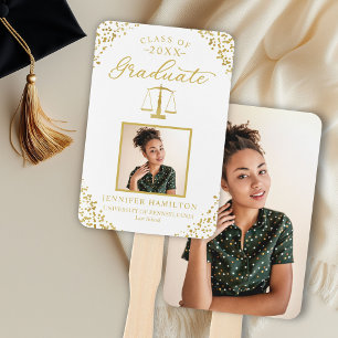 Leque Elegante Graduação na Faculdade de Direito Dourado
