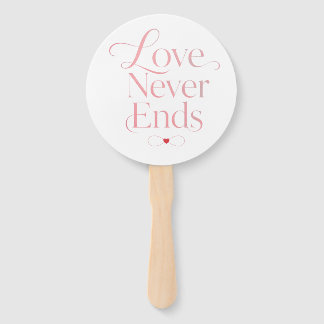 Leque Elegante "O Amor Nunca Acaba" Minimalista