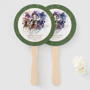 Leque Elegante Race Horse Derby Partido Equestre