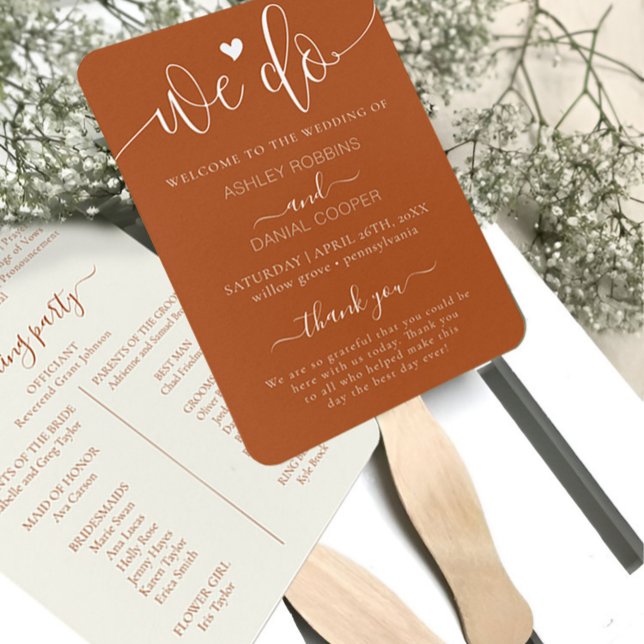 Leque Elegante Terracotta Fazemos Ventilador De Mão Do P (Criador carregado)