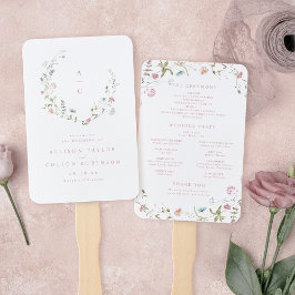 Leque Elegante Wildflower Rustic Boho Weding Program