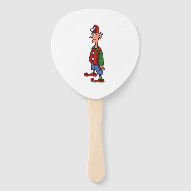 Leque Elf Standing At Attention paddle hand fans (Frente)