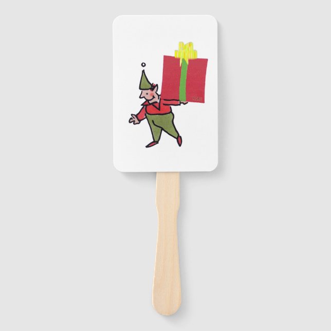 Leque Elf With Red Box rectangle hand fans (Frente)