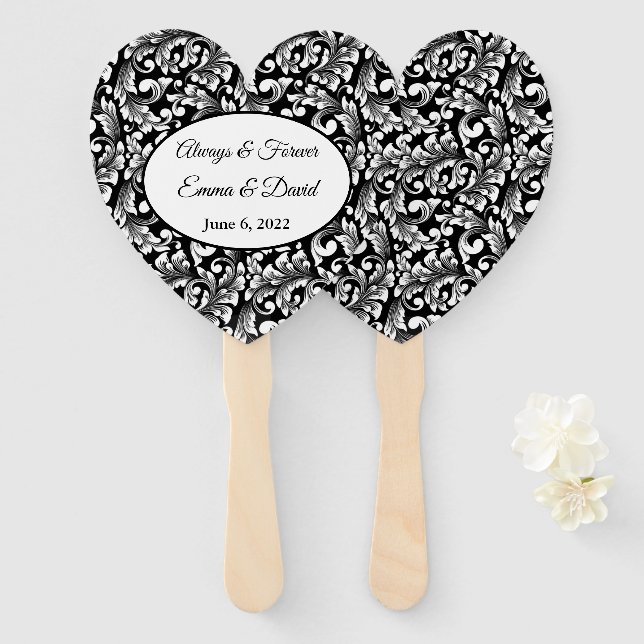 Leque em Formato de Raquete (Frente e Verso)