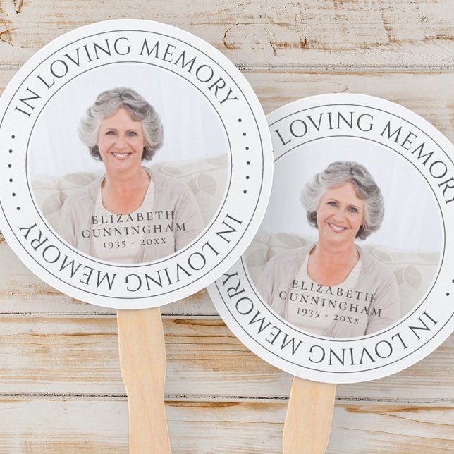 Leque Em Loving Memory Memorial Foto Elegante Simples (Criador carregado)