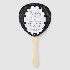 Leque Esferas de Mármore Branco e Preto Opulentas