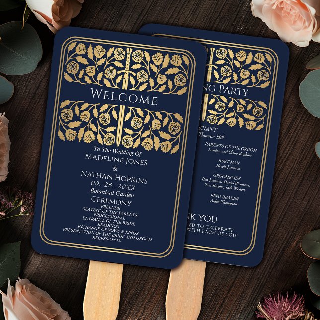 Leque Espada Dourada Medieval Azul Programa Casamento Re (Criador carregado)